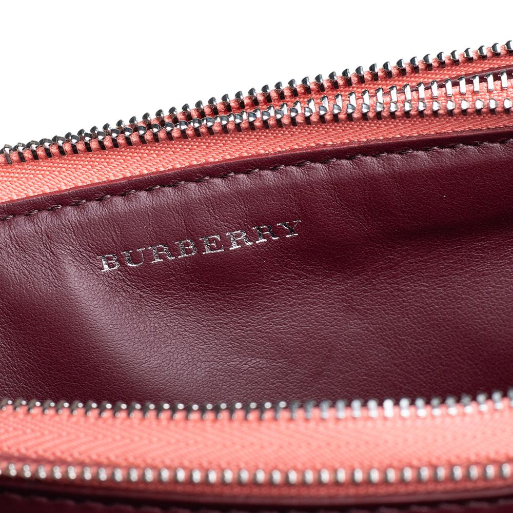Burberry Blush Pink Leather Triple Zip Crossbody Bag 4