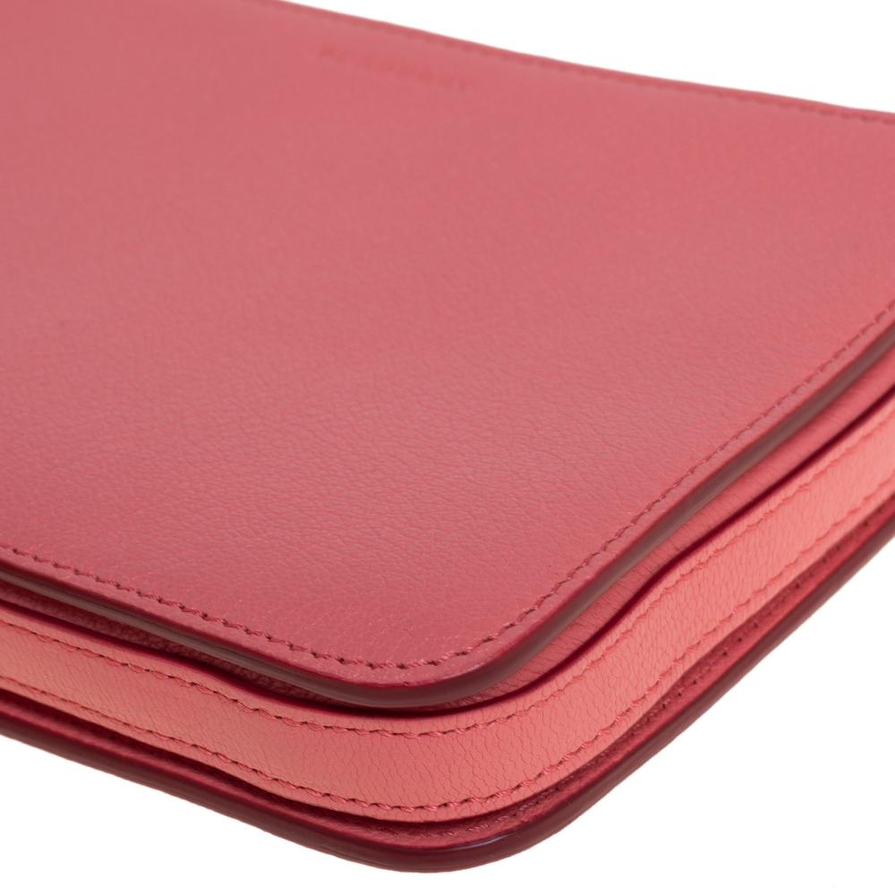 Burberry Blush Pink Leather Triple Zip Crossbody Bag 5
