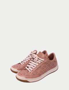 Burberry Blush Pink Perforated Leather Logo Sneakers - EU 39.5