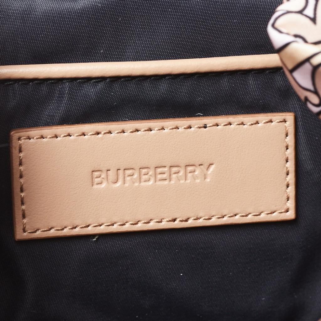 Burberry Blush Pink TB Print Nylon Small Rucksack Backpack 1