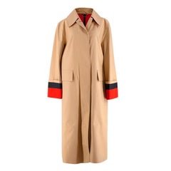 Burberry Bonded Cotton Poplin Sealed Seam Oversize Car Coat