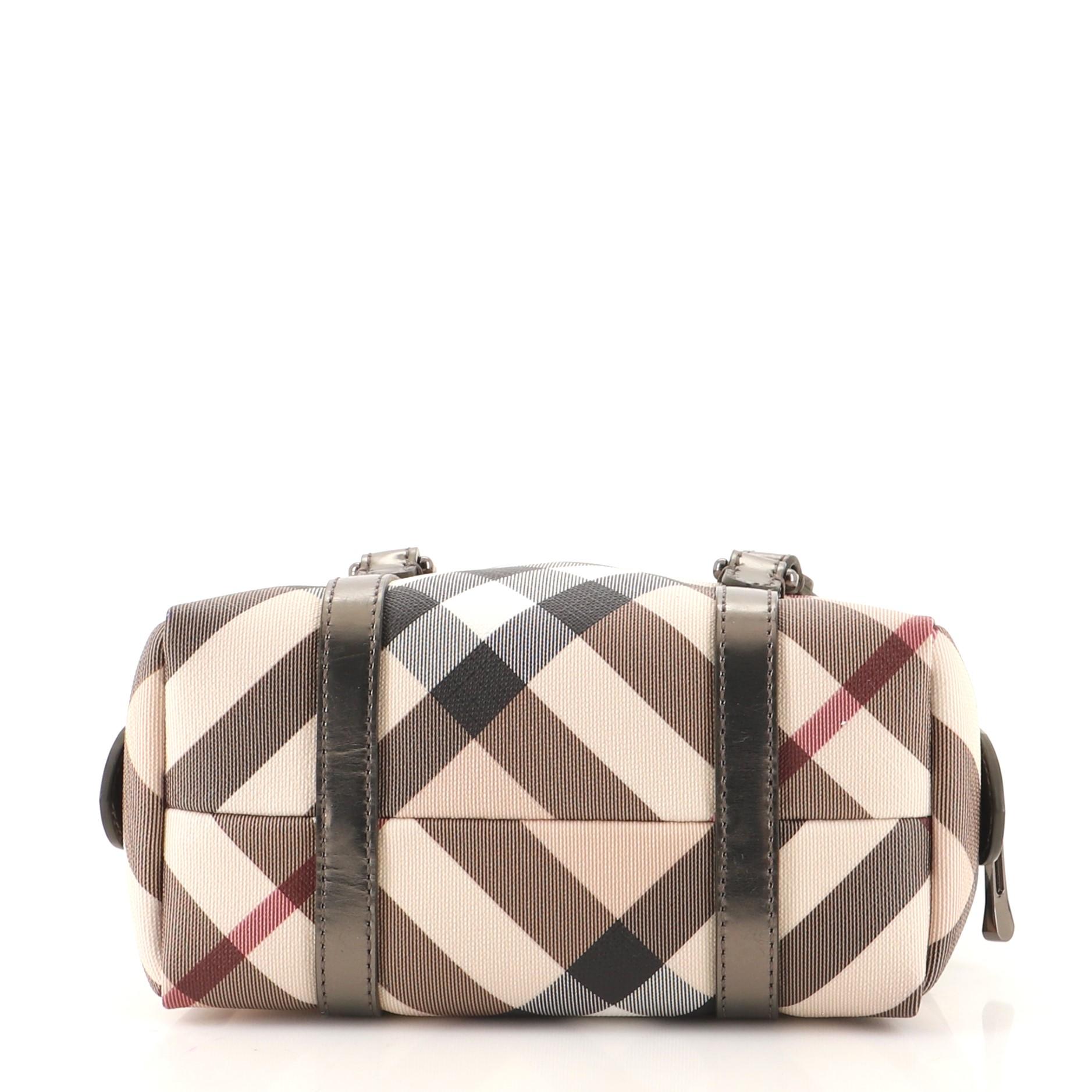 Women's or Men's Burberry Boston Bag Nova Check Canvas Mini