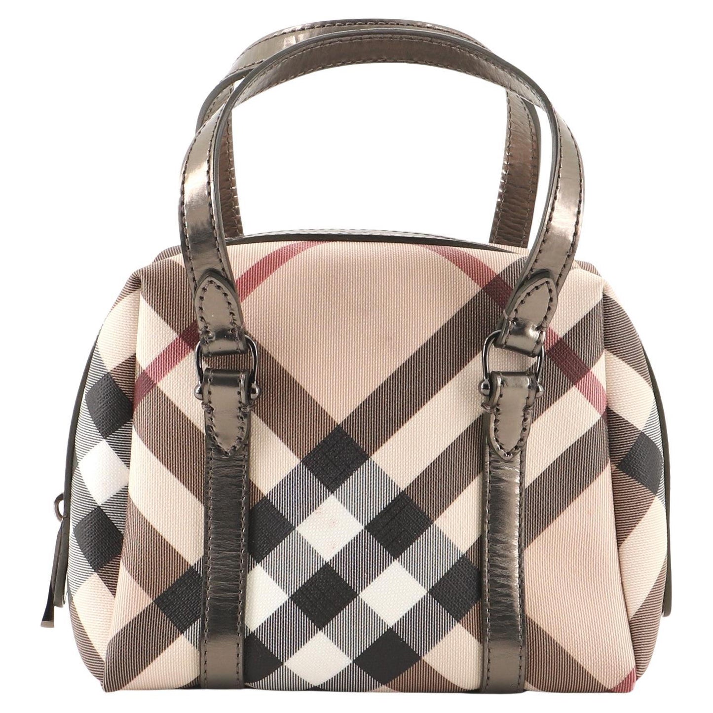 Burberry Boston Bag Nova Check Canvas Mini