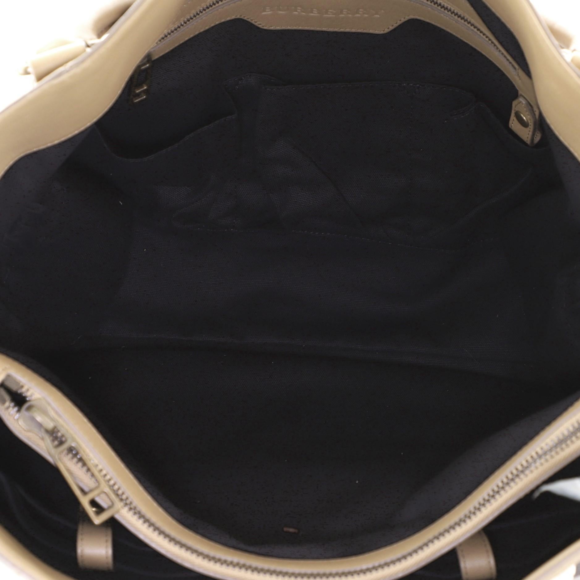 Burberry Brecon Convertible Tote House Check Canvas In Good Condition In NY, NY