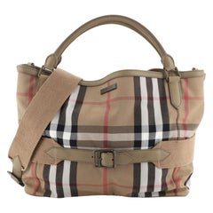 Burberry Brecon Convertible Tote House Check Canvas