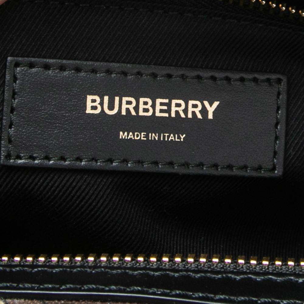 Burberry Bridle Brown Coated Canvas Medium Kennedy Duffle Bag In New Condition In Dubai, Al Qouz 2