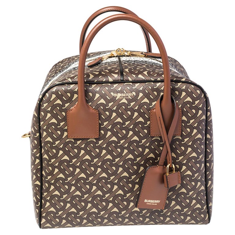 Burberry Bridle Brown Medium Cube Duffle Bag at 1stDibs