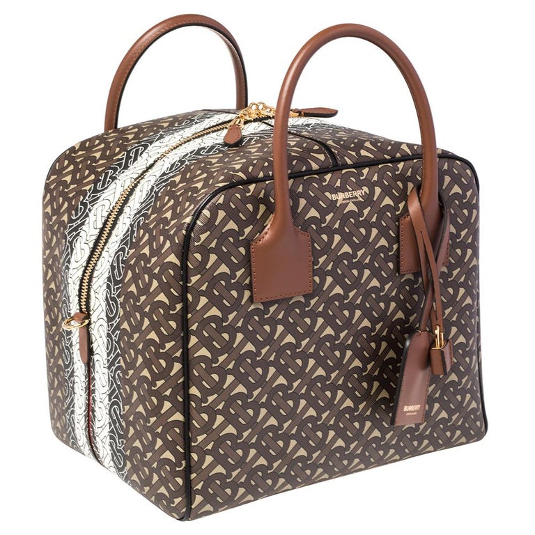 Burberry Bridle Brown Medium Cube Duffle Bag at 1stDibs