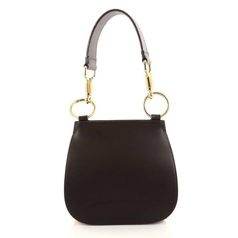 Women's or Men's Burberry Bridle Handbag Leather and Haymarket Check Medium