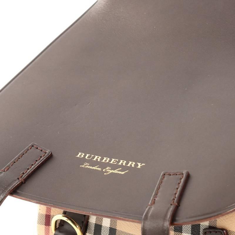 Burberry Bridle Handbag Leather and Haymarket Check Medium 4