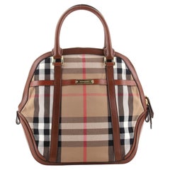 Burberry Bridle Orchard Bag House Check Canvas Medium