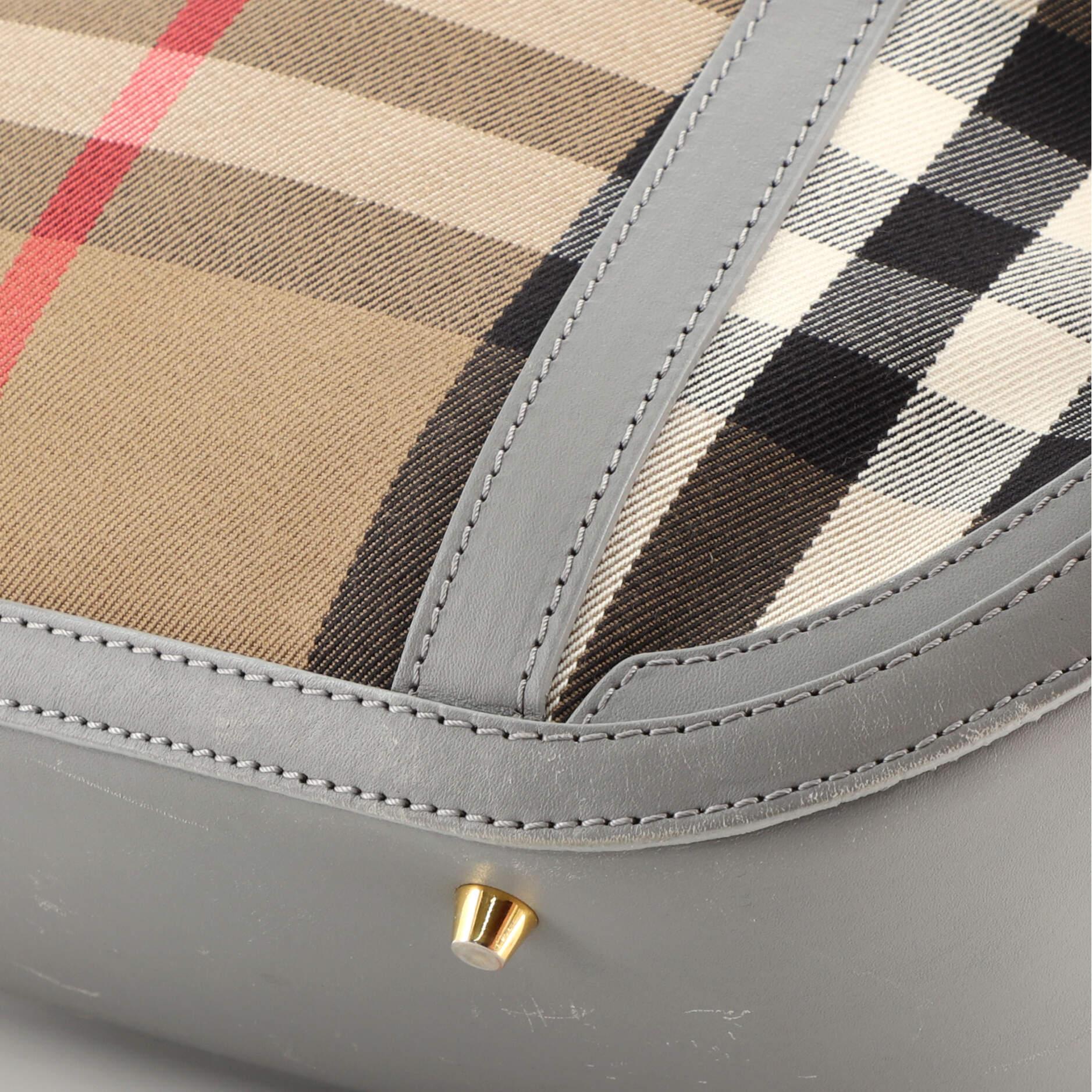 Women's or Men's Burberry Bridle Orchard Bag House Check Canvas Small