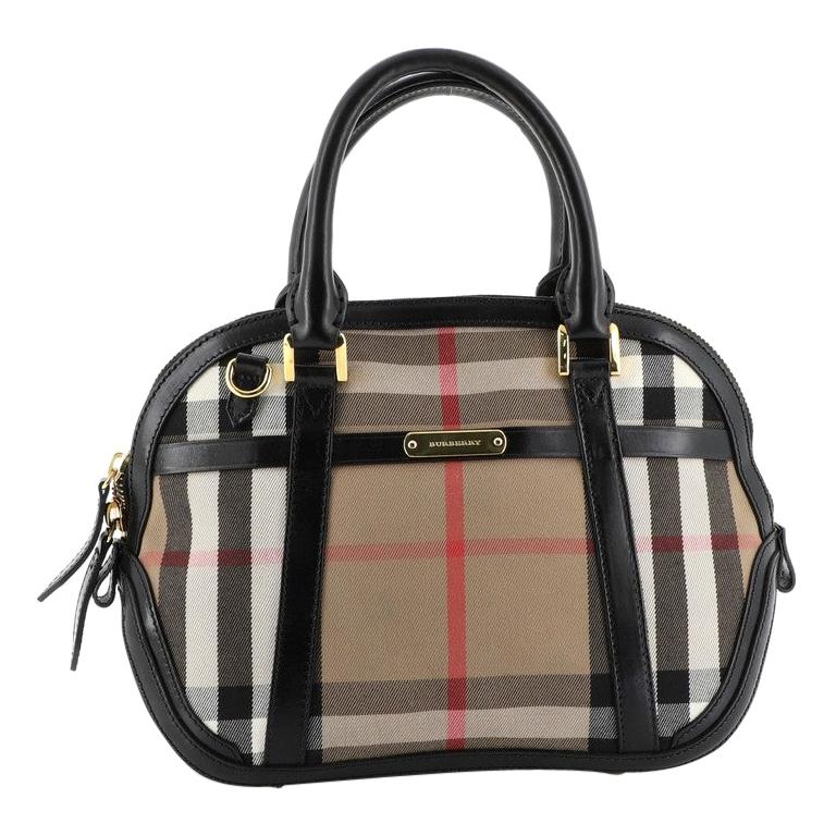 Burberry Bridle Orchard Bag House Check Canvas Small at 1stDibs