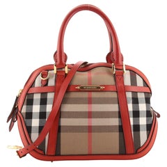 Burberry Bridle Orchard Bag House Check Canvas Small