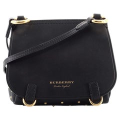 Burberry, Bags, Burberry Bridle Baby Studded Leather Shoulder Bag Black