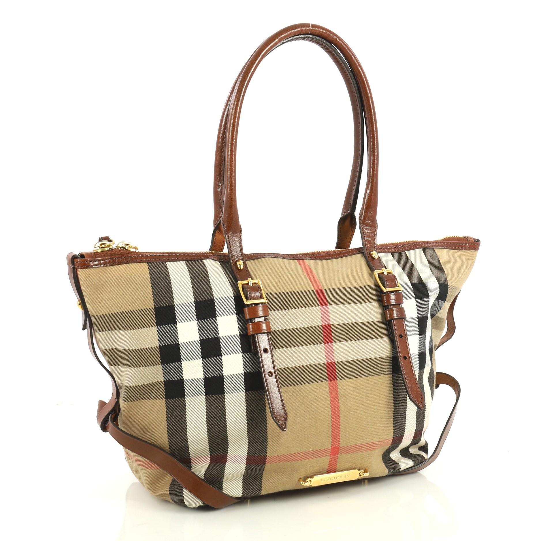 Burberry bridle house check small canterbury hotsell tote