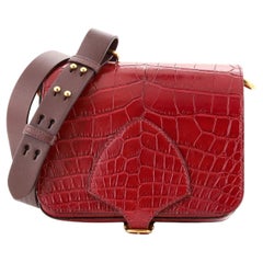 Burberry Bridle Square Satchel Alligator Medium