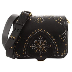 Burberry Bridle Square Satchel Studded Leather Medium