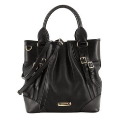 Burberry Bridle Whipstitch Convertible Tote Leather Small