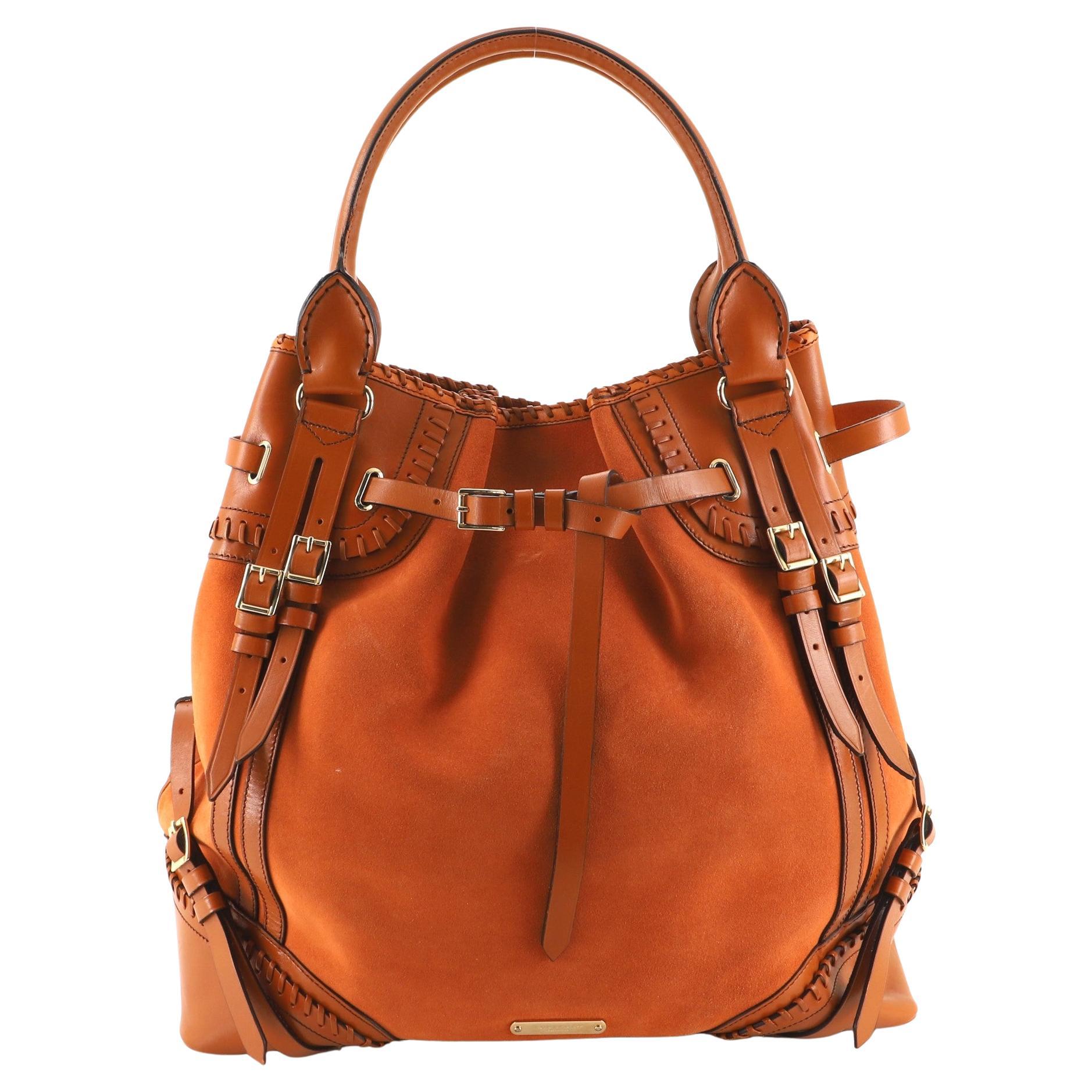 Burberry Bridle Riveted Leather Saddle Bag ($2,795) ❤ liked on