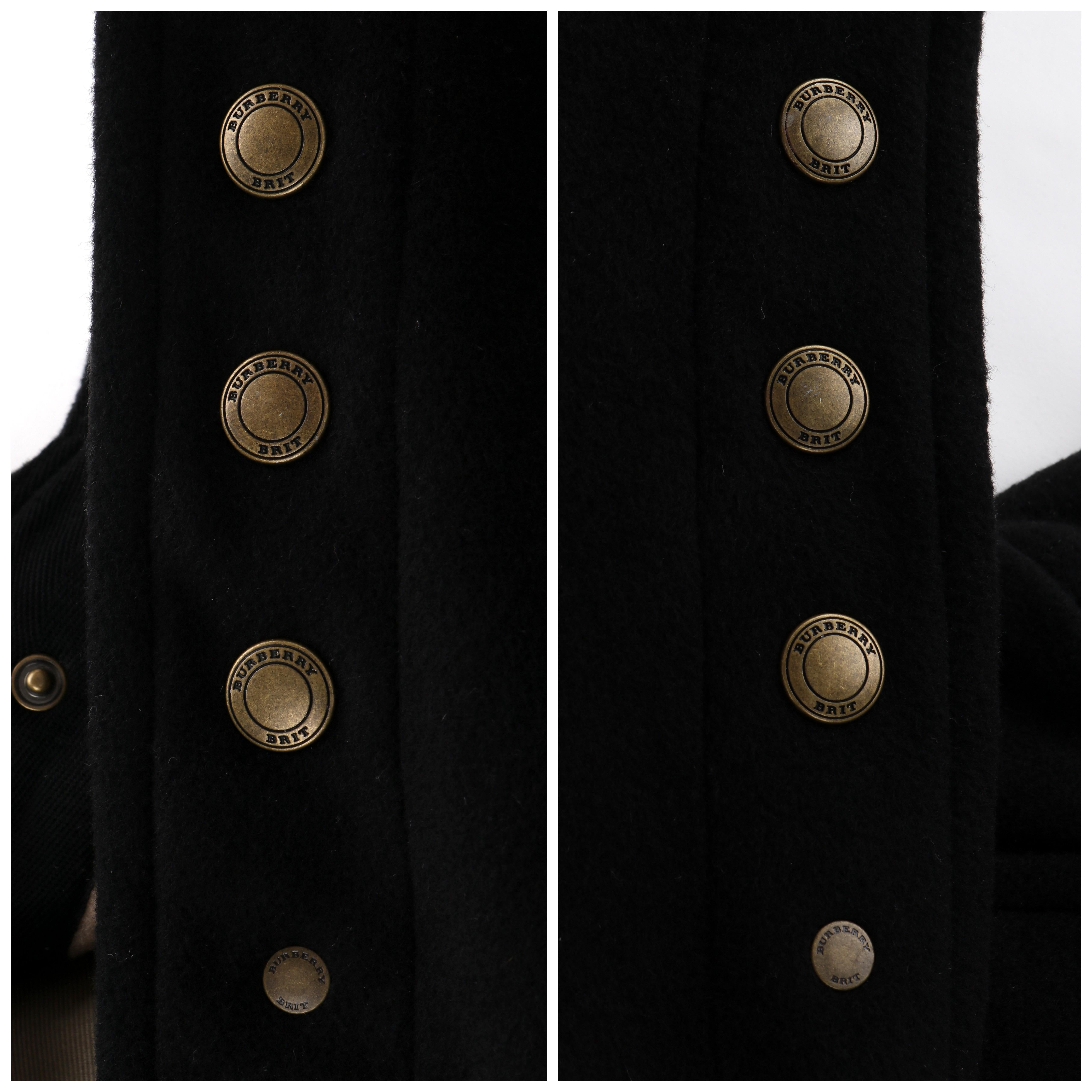 BURBERRY Brit A/W 2013 “Broadhurst” Men's Black Toggle Hooded Duffle Coat Jacket 1