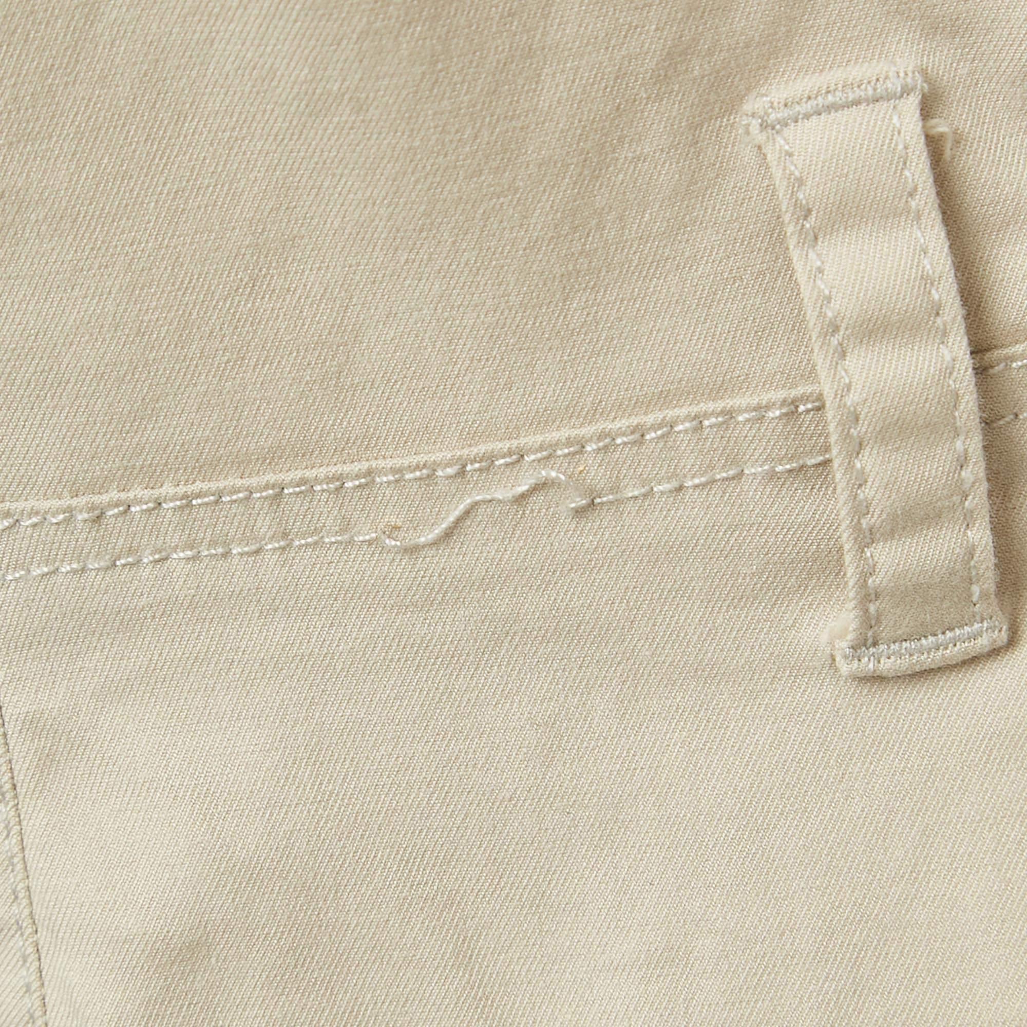 Burberry Brit Beige Cotton Utility Mini Dress M 1
