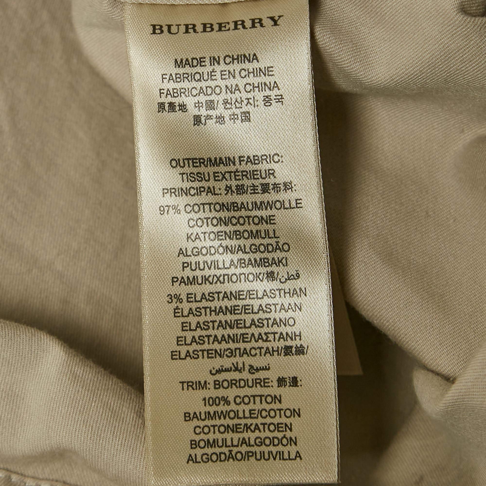 Burberry Brit Beige Cotton Utility Mini Dress M 3