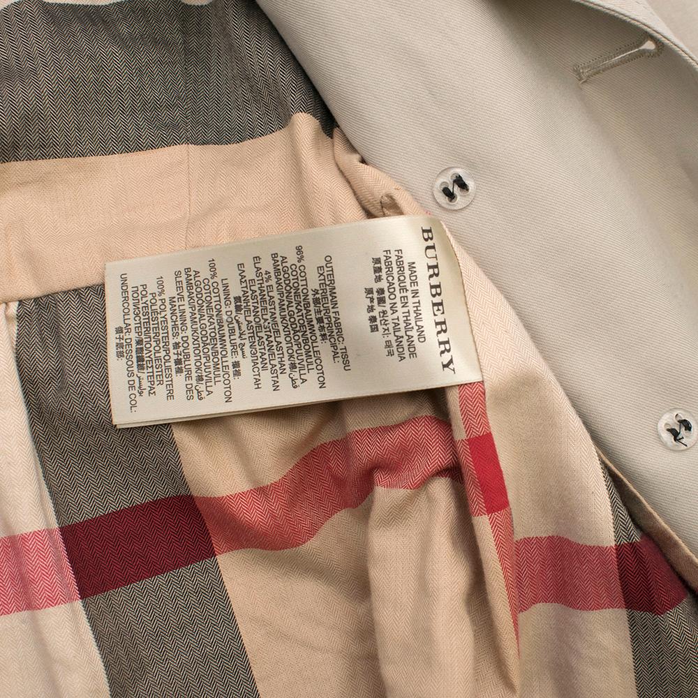 Burberry Brit Beige Cropped Asymmetric Trench Coat - Size US 4 1