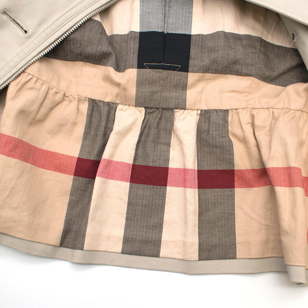 Burberry Brit Beige Cropped Asymmetric Trench Coat - Size US 4 2