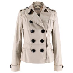 Burberry Brit Beige Trench Coat asymétrique croisé - Taille US 4