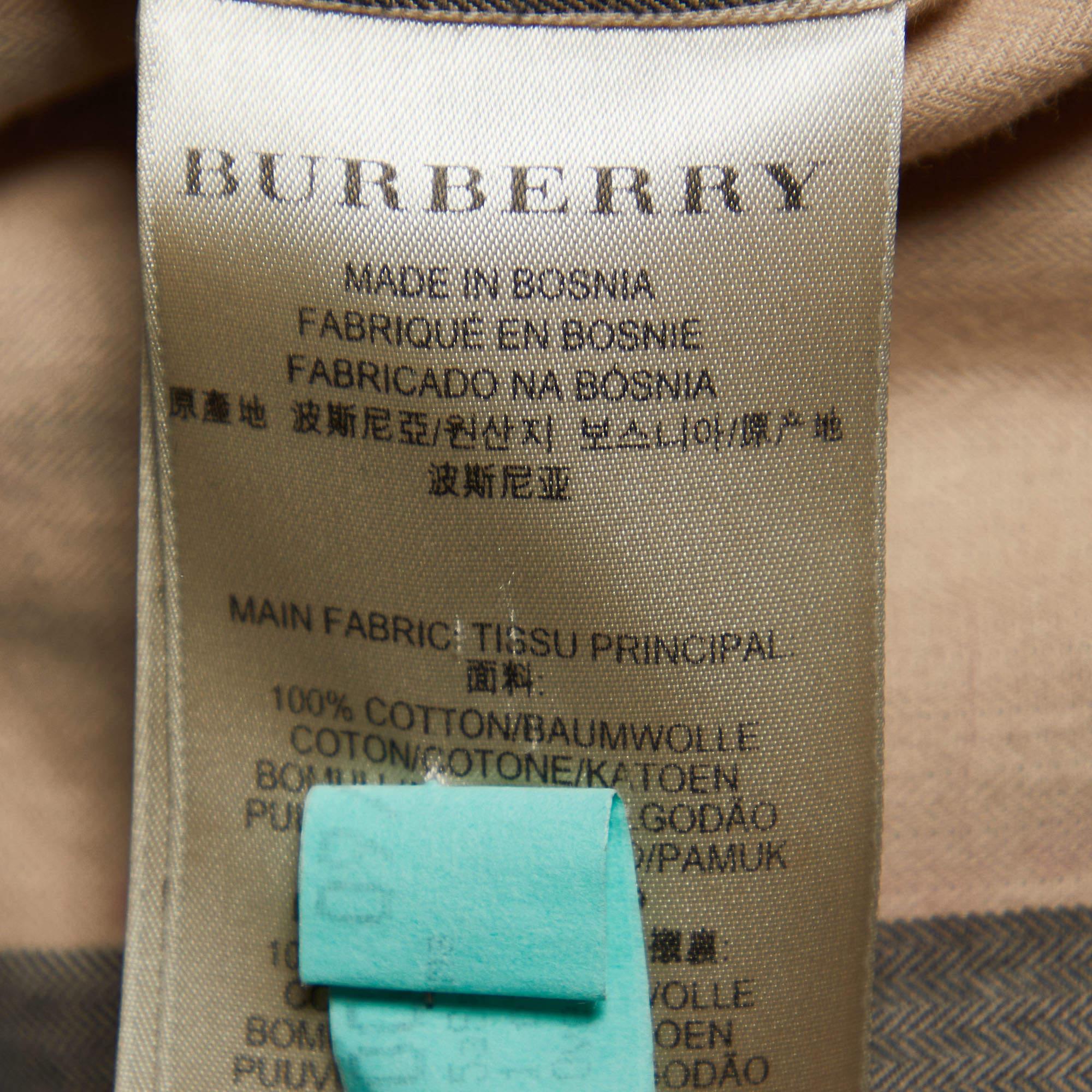 Burberry Brit Black Cotton Belted Trench Coat S In Good Condition In Dubai, Al Qouz 2