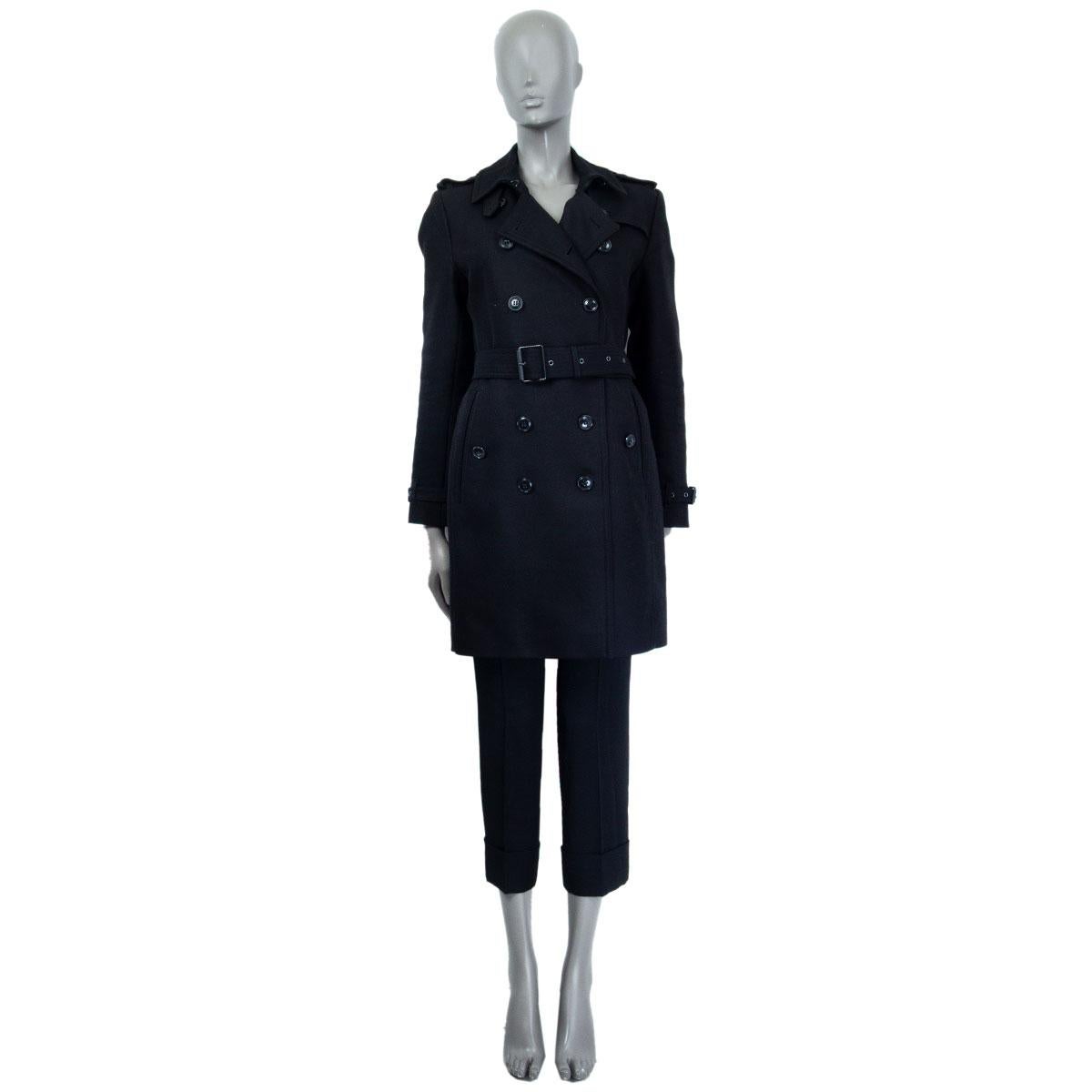 Size XS Burberry BURBERRY BRIT Trench-coat de coton noir 