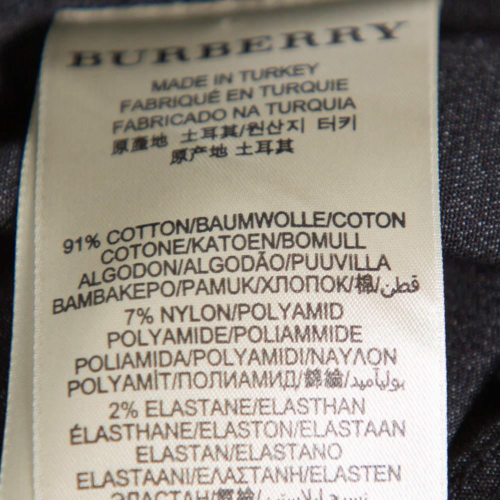 Burberry Brit Black Denim Belted Zipper Front Short Dress S 2