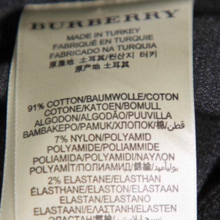 Burberry Brit Black Denim Belted Zipper Front Short Dress S For Sale 2