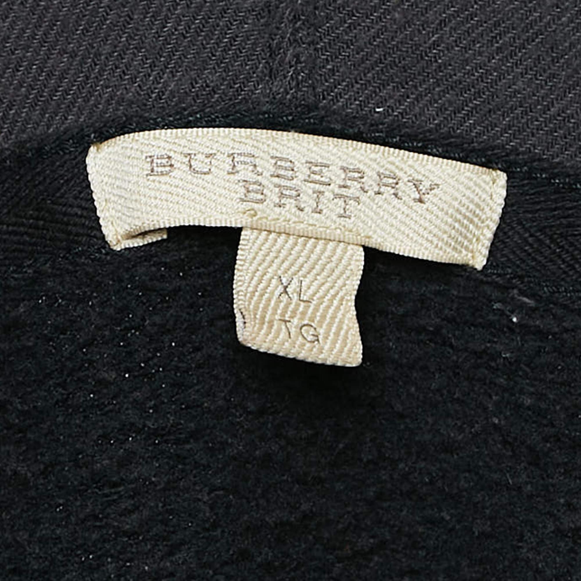 Burberry Brit Sudadera negra de punto con cremallera y capucha XL en Bueno Estado en Dubai, Al Qouz 2