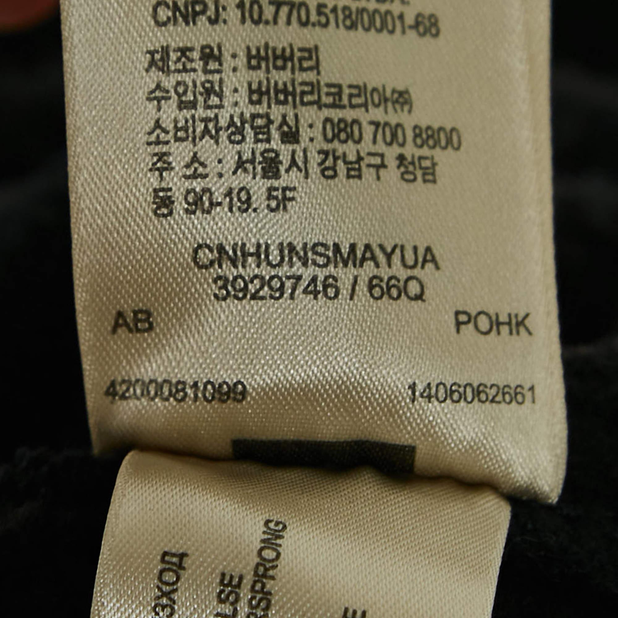 De los hombres Burberry Brit Sudadera negra de punto con cremallera y capucha XL