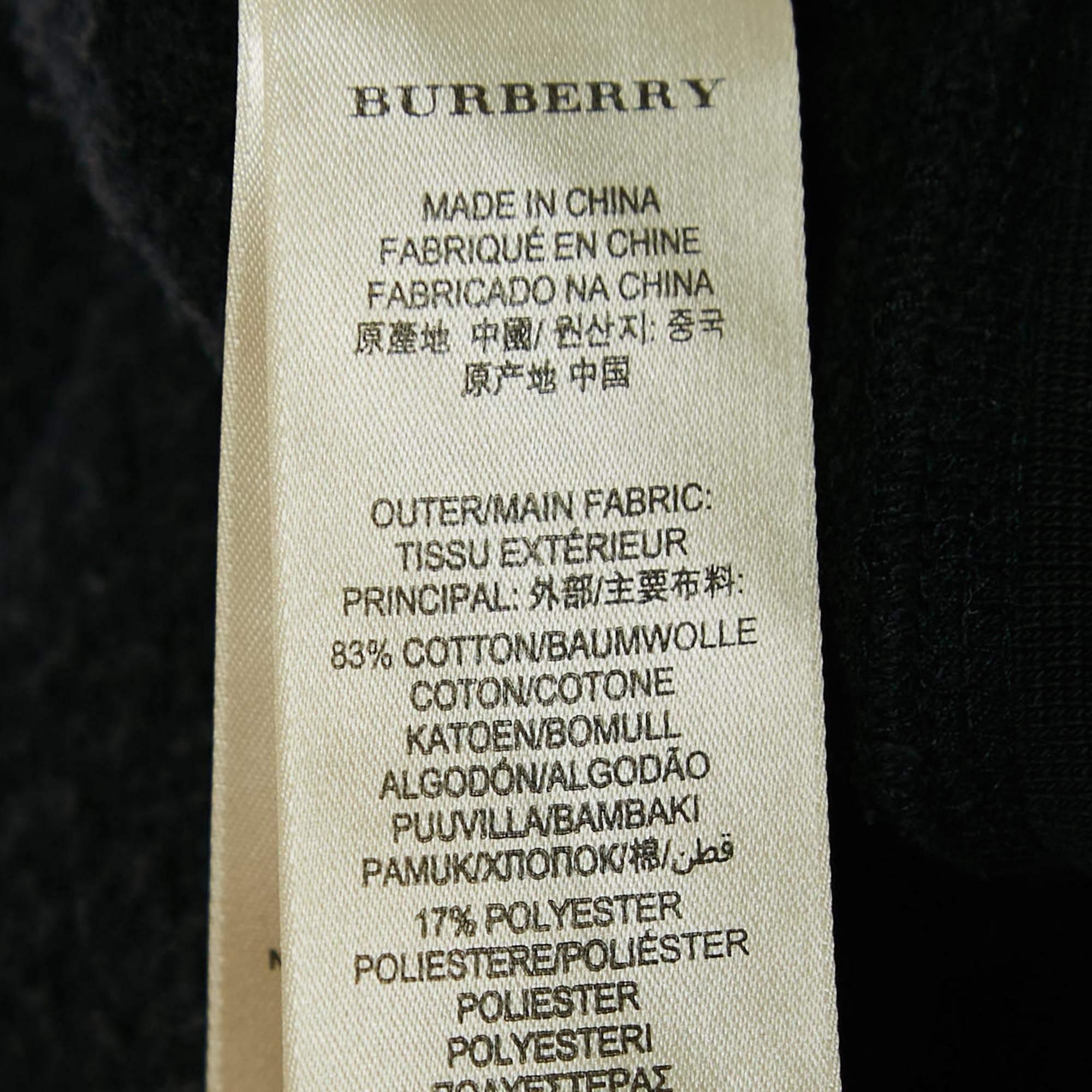 Burberry Brit Sudadera negra de punto con cremallera y capucha XL 1