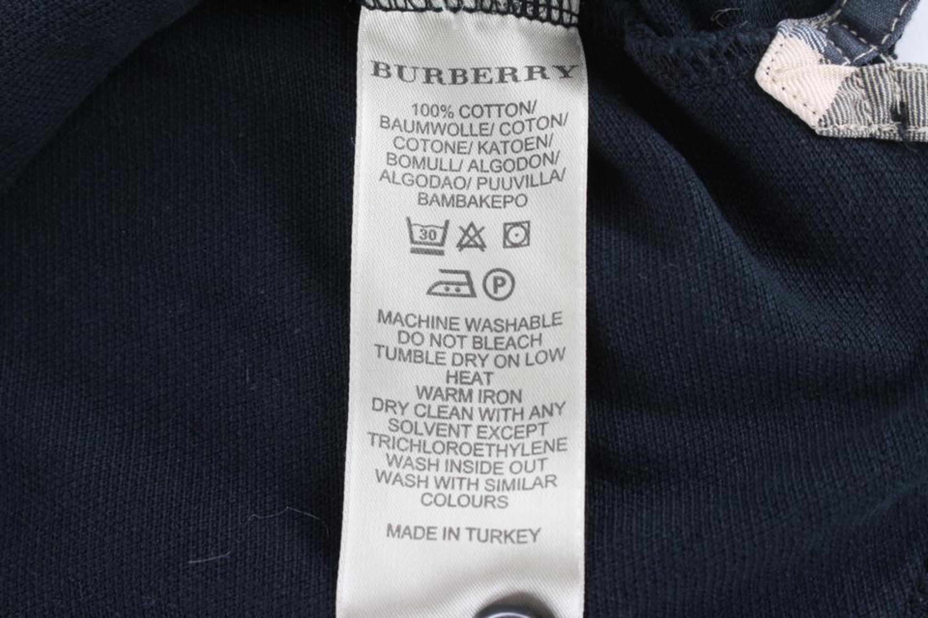 Burberry Brit Black Large Horse Logo Polo Shirt 60b715s In Excellent Condition For Sale In Dix hills, NY