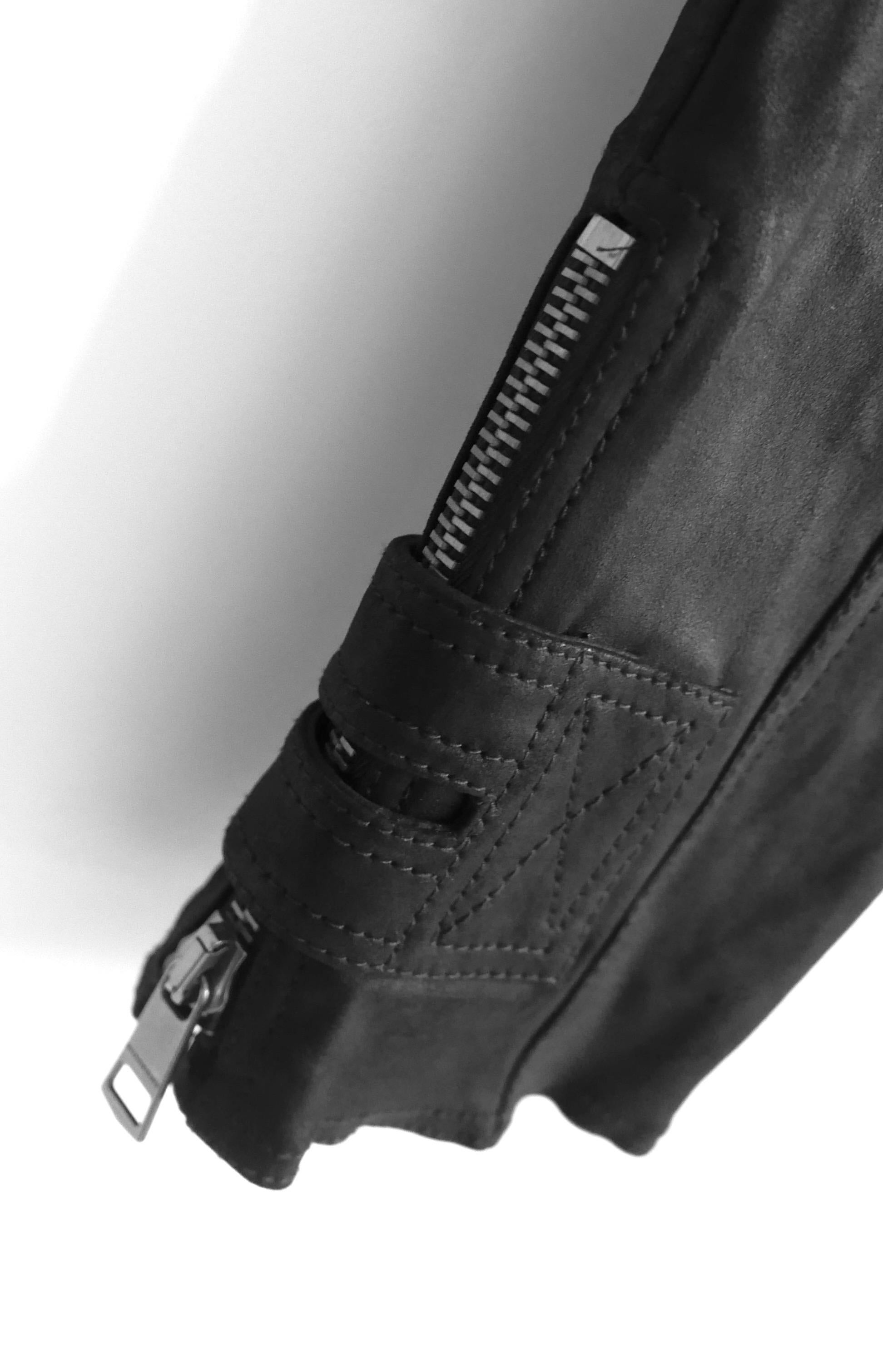 Women's Burberry Brit Black Leather Moto Pants For Sale