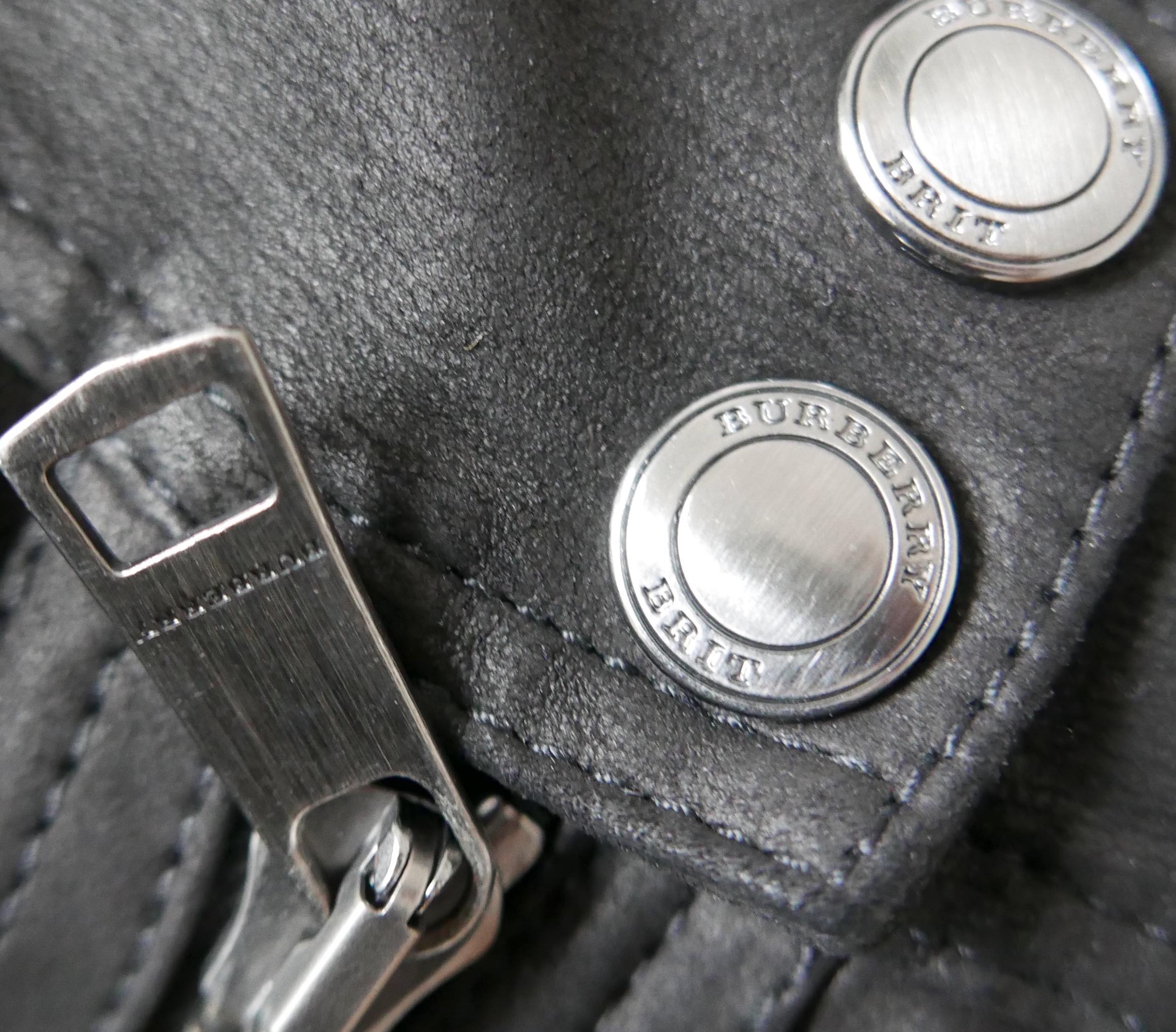 Burberry Brit Schwarze Moto-Hose aus Leder im Angebot 4