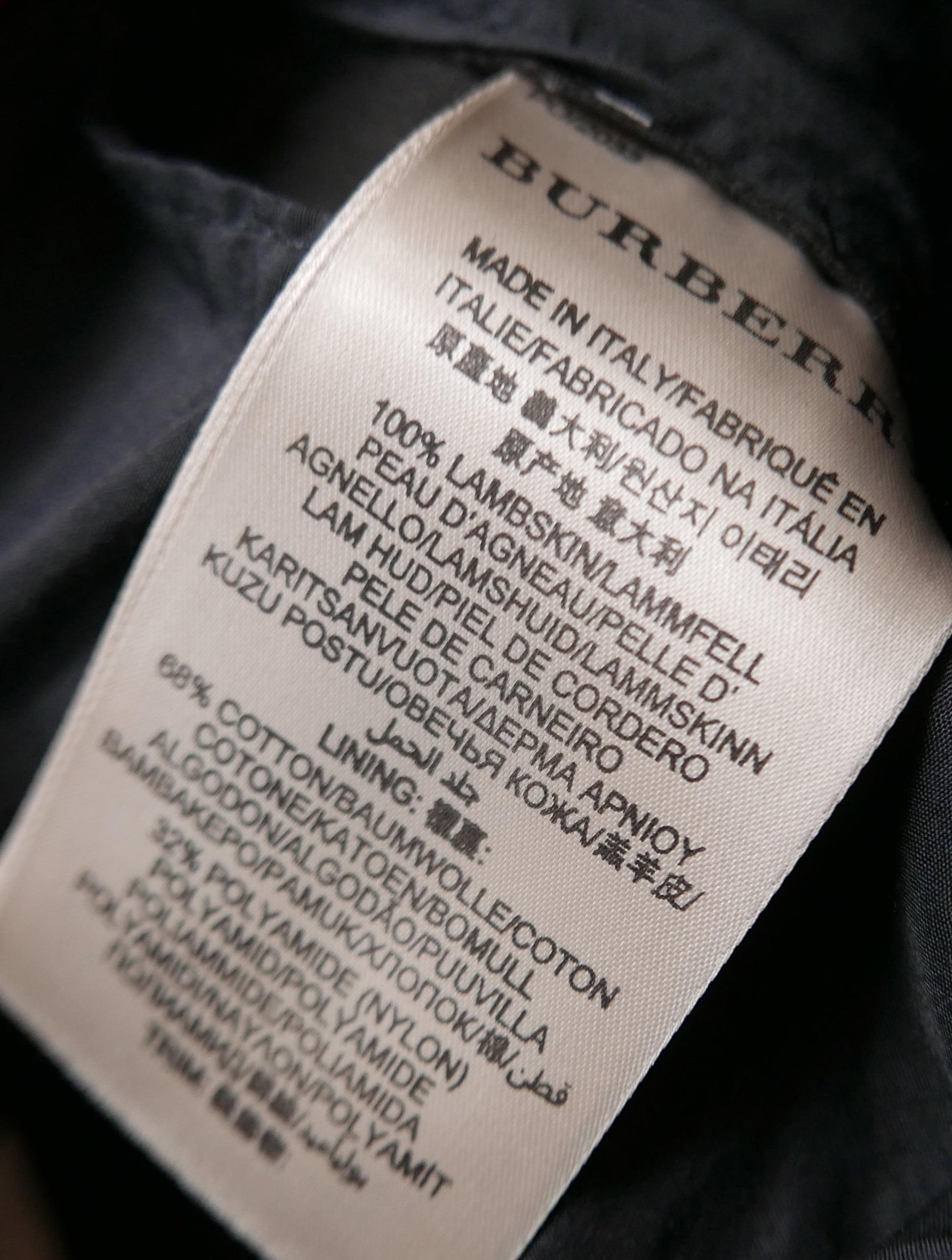 Burberry Brit Black Leather Moto Pants For Sale 5