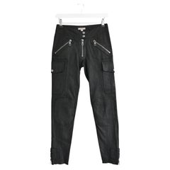 Burberry Brit Black Leather Moto Pants