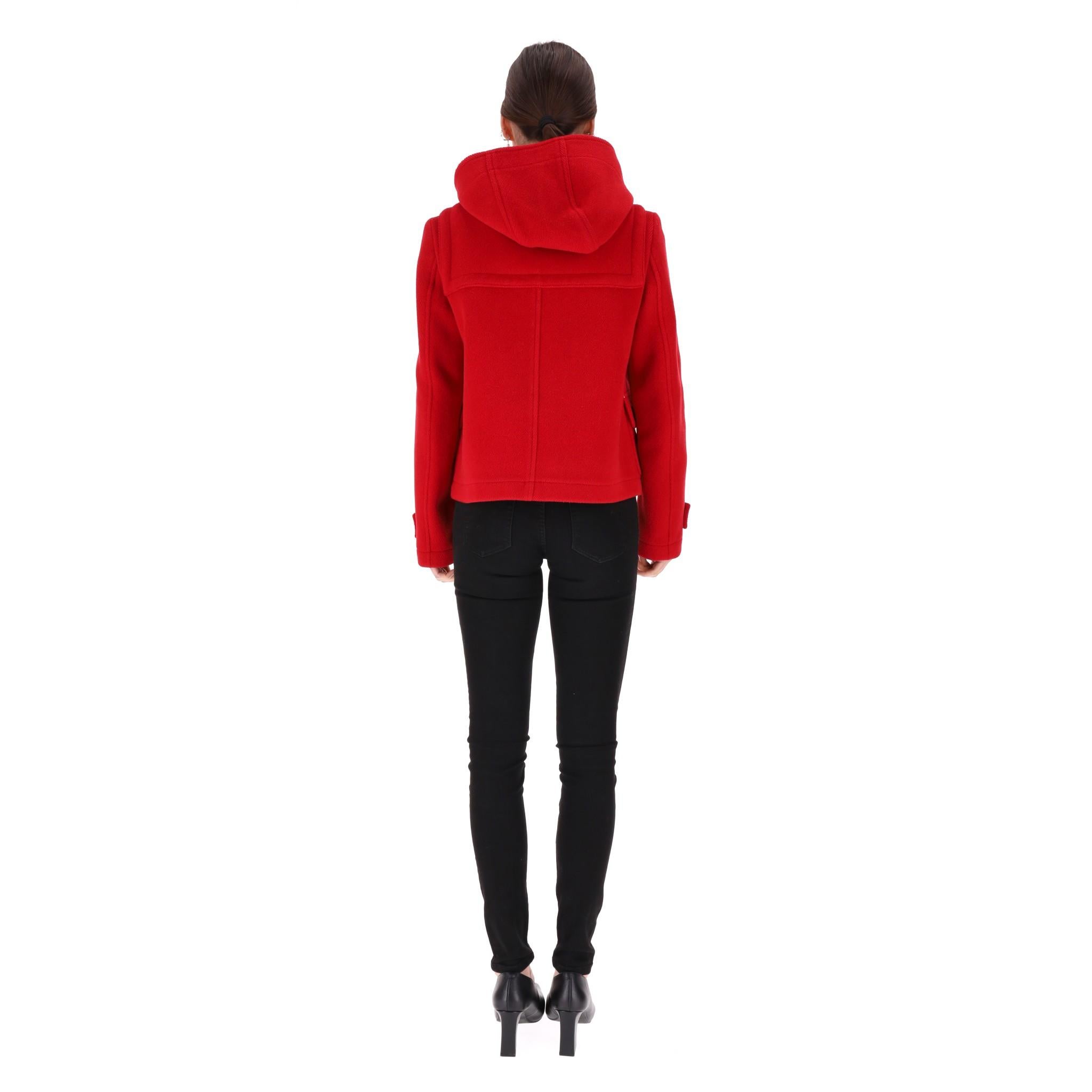 Burberry Brit Blackwell Short Wool Duffle Coat In Excellent Condition For Sale In London, GB