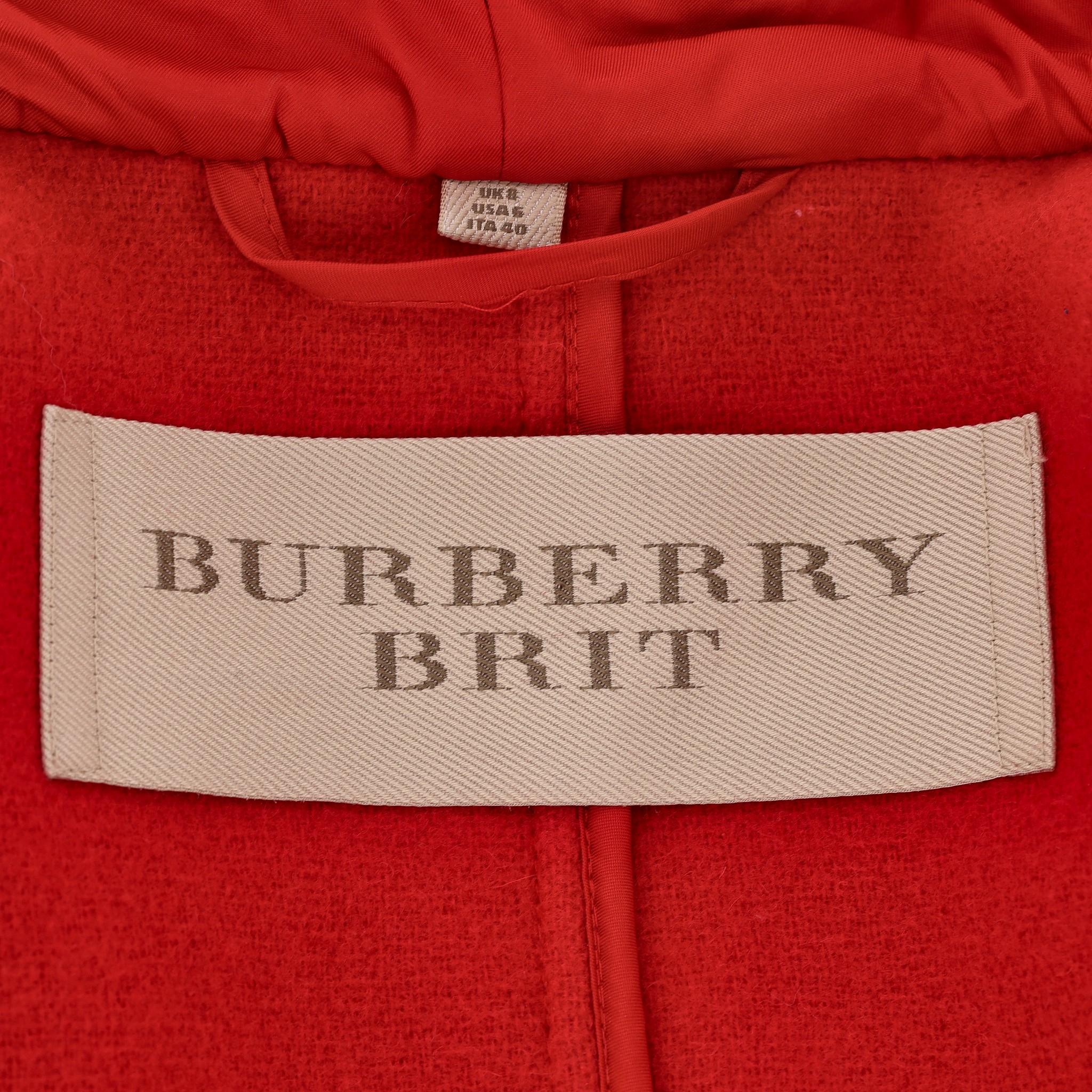 Burberry Brit Blackwell Short Wool Duffle Coat For Sale 2
