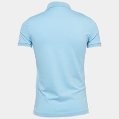 Burberry Brit Blue Cotton Half Sleeve Polo T-Shirt S