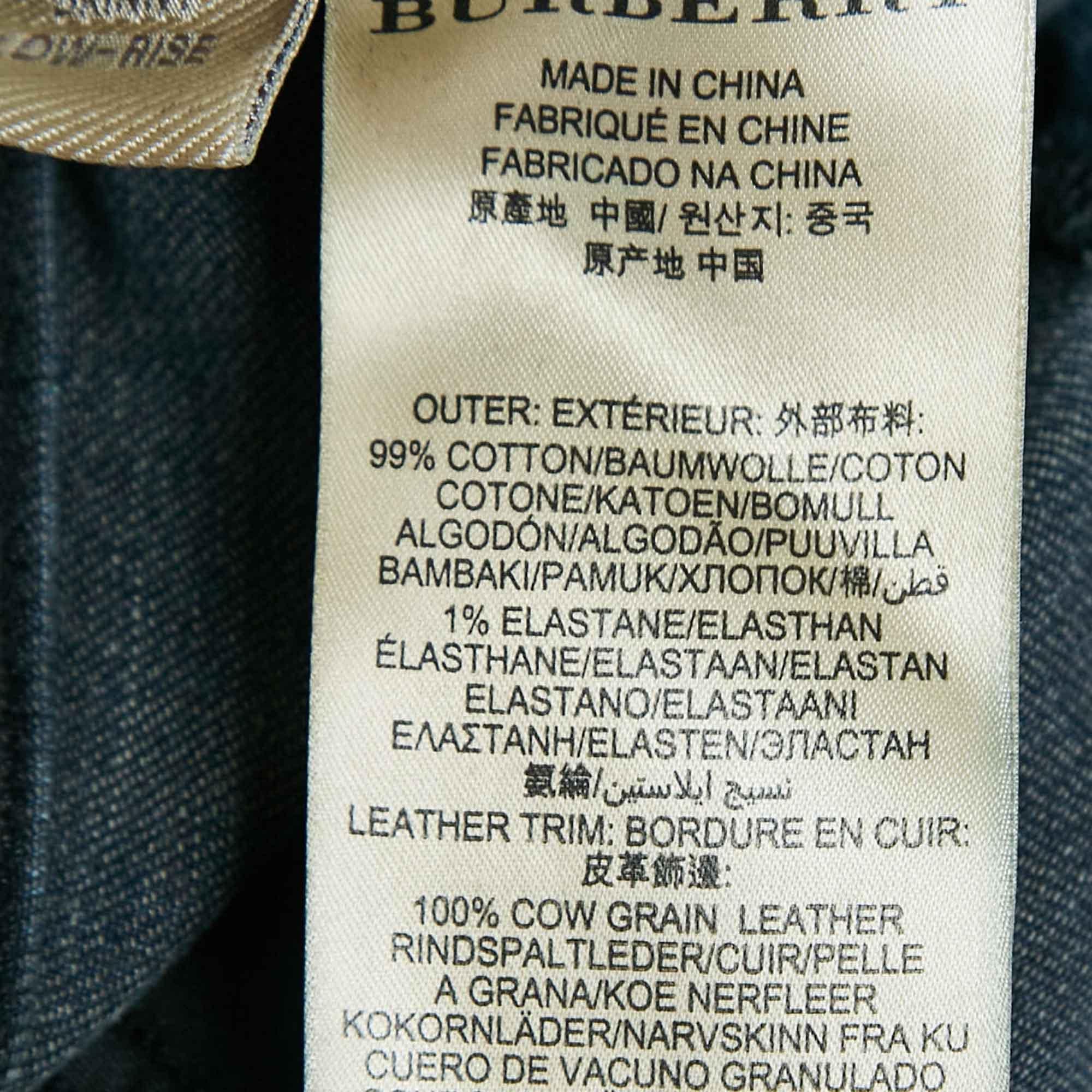 Burberry Brit Blu Denim Skin Fit Jeans M Vita 28