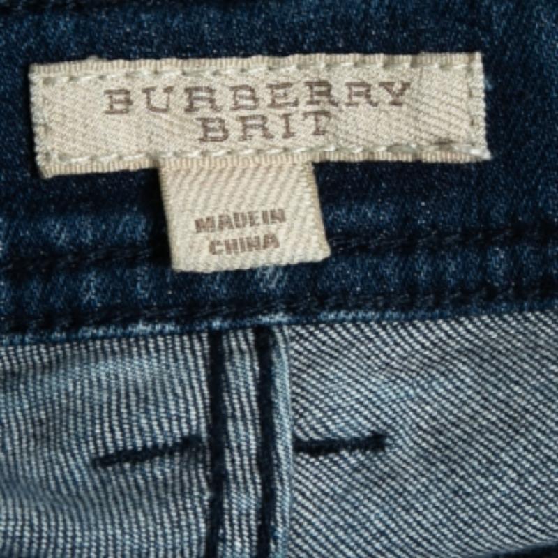 Burberry Brit Blau Denim Westbourne Skinny Knöchel Jeans S Taille 28