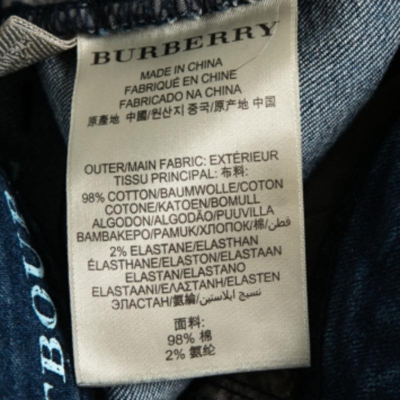 Burberry Brit Blau Denim Westbourne Skinny Knöchel Jeans S Taille 28