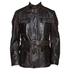 Burberry Brit Braun Lederjacke mit Gürtel L