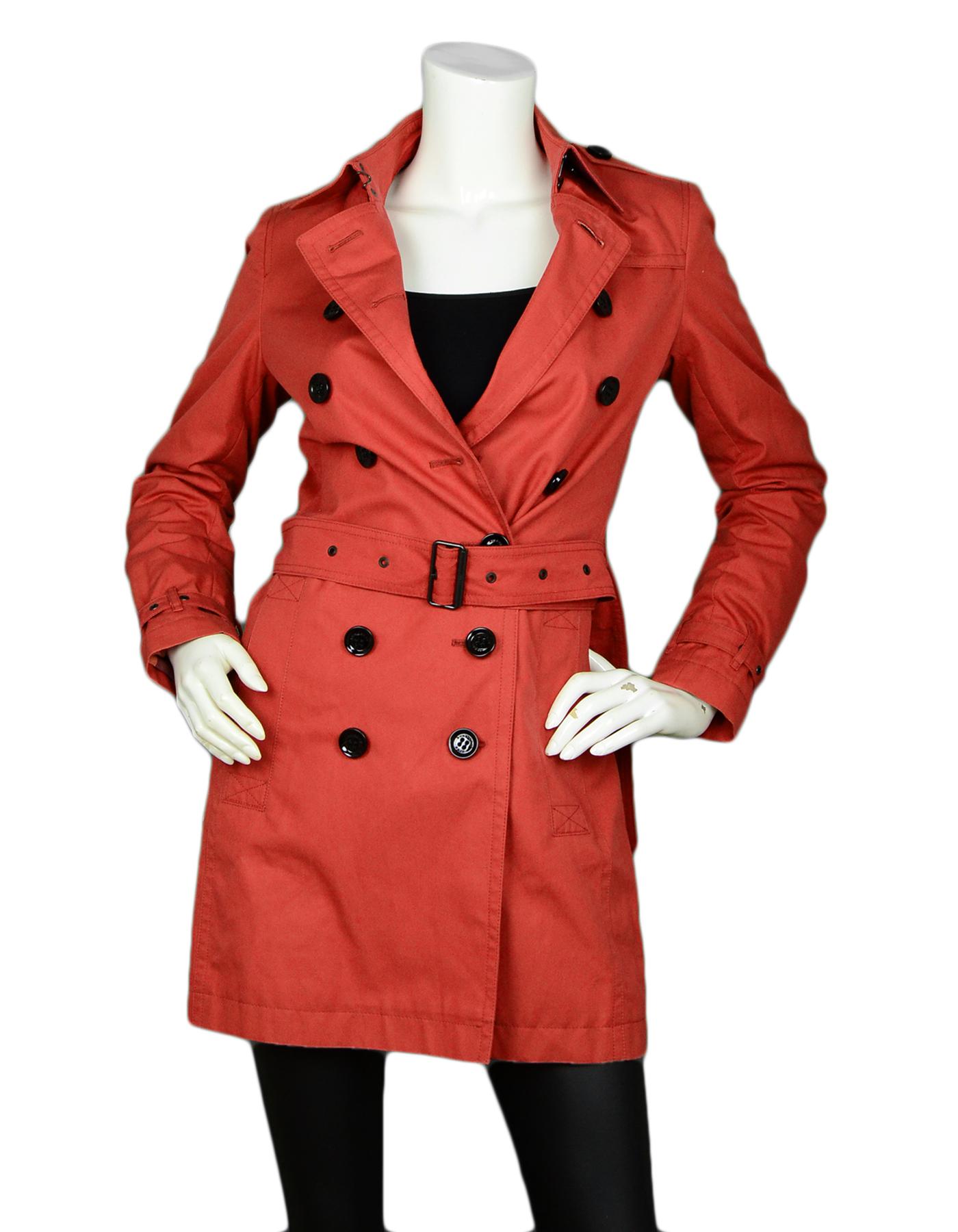 burnt orange trench coat